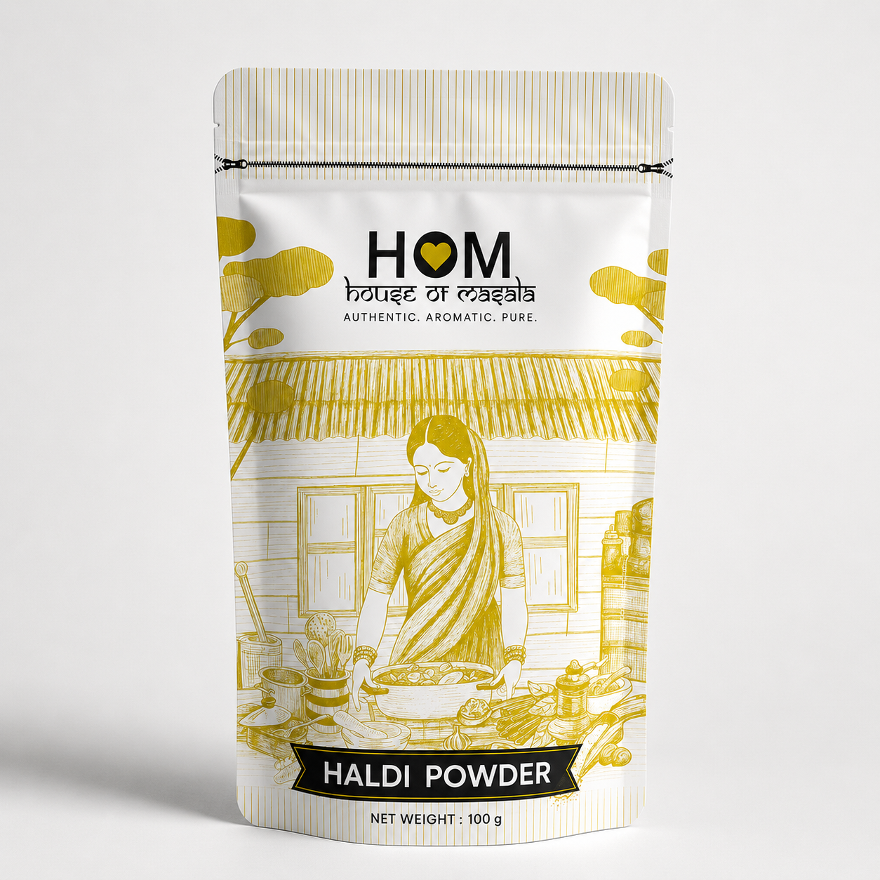 HOM Spice Combo Pack (Set of 2) – Haldi Powder, Red Chilli Powder | 100G each