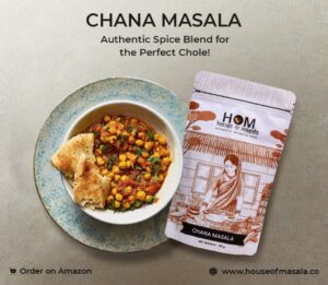 HOM House of Masala Chana Masala Spice Blend, 100g – Authentic Indian Seasoning for Delicious Chana Masala Curry
