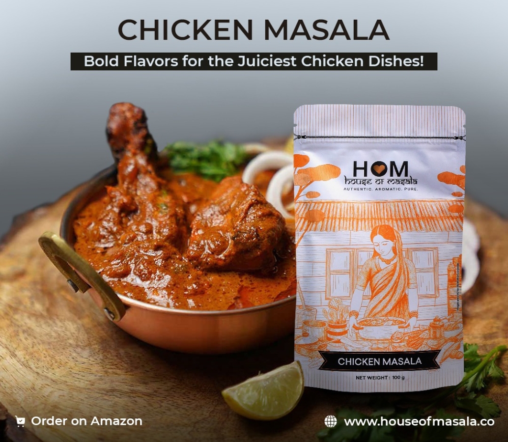 HOM House of Masala Chicken Masala, 100g – Bold & Aromatic Spice Blend for Authentic Indian Chicken Curry